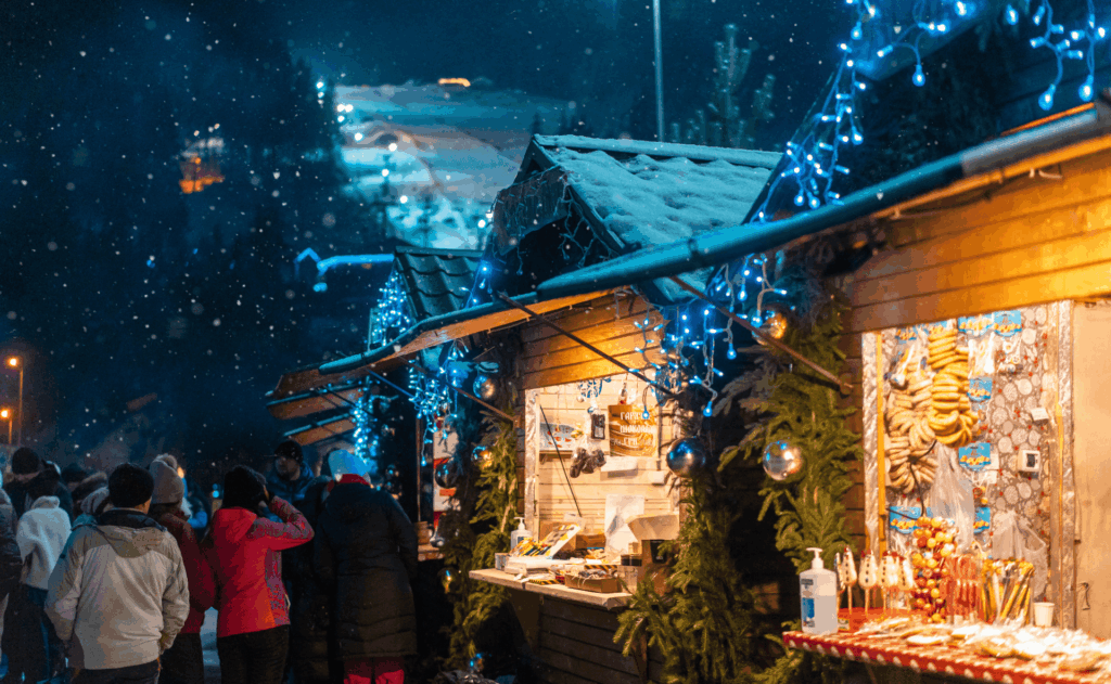 A Christmas market in 2025