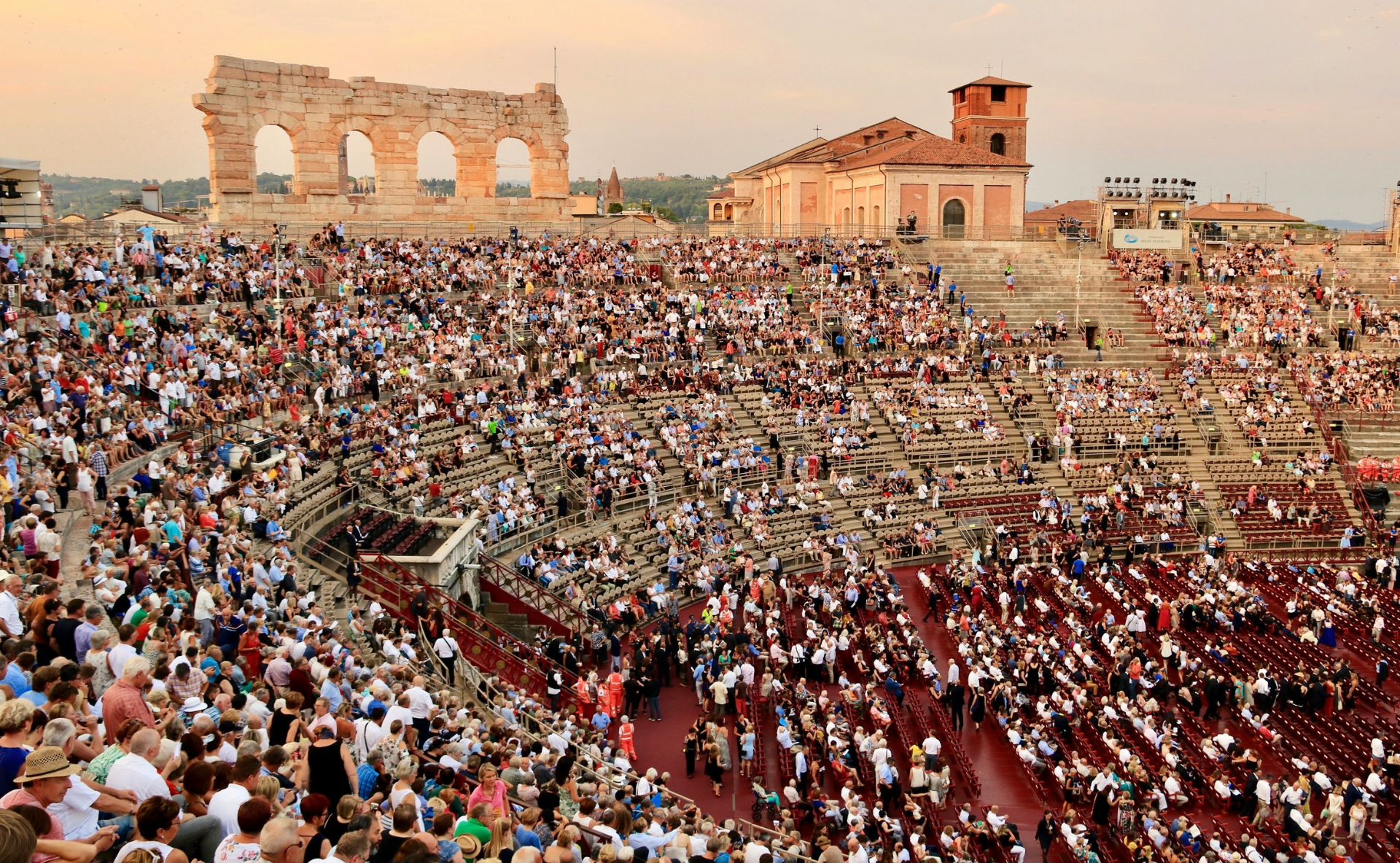 Summer events in Europe - view of Arena di Verona Italy